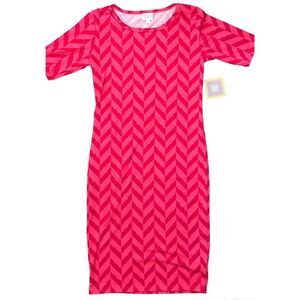 LuLaRoe Julia Dress Pink XS